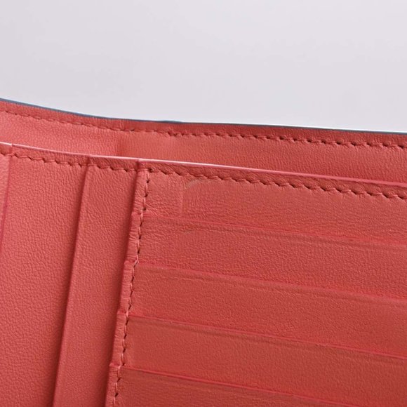 BVLGARI Serpenti Forever Leather Bifold Wallet Blue Ladies - Picture 8 of 10